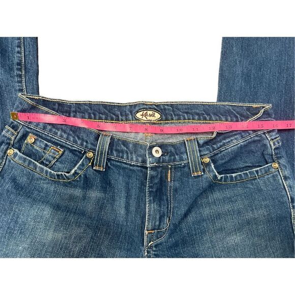 Kasil David lim boot cut raw hem patchwork pockets size 30 - Picture 3 of 8